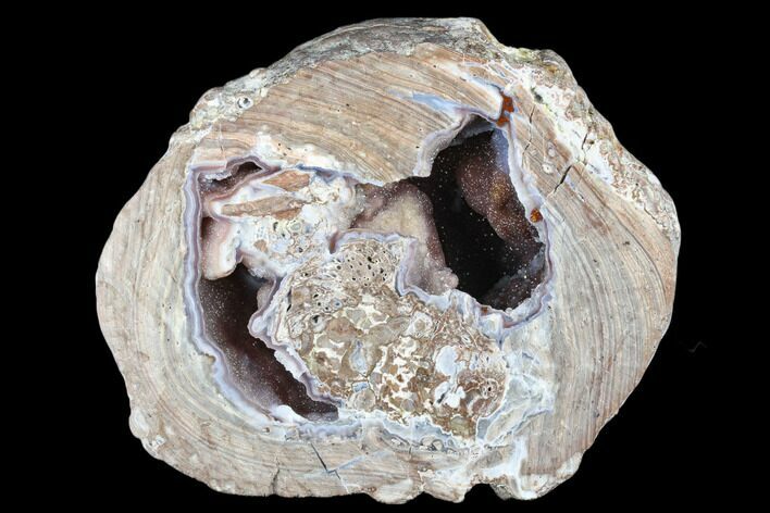 Crystal Filled Dugway Geode (Polished Half) - Utah #176755